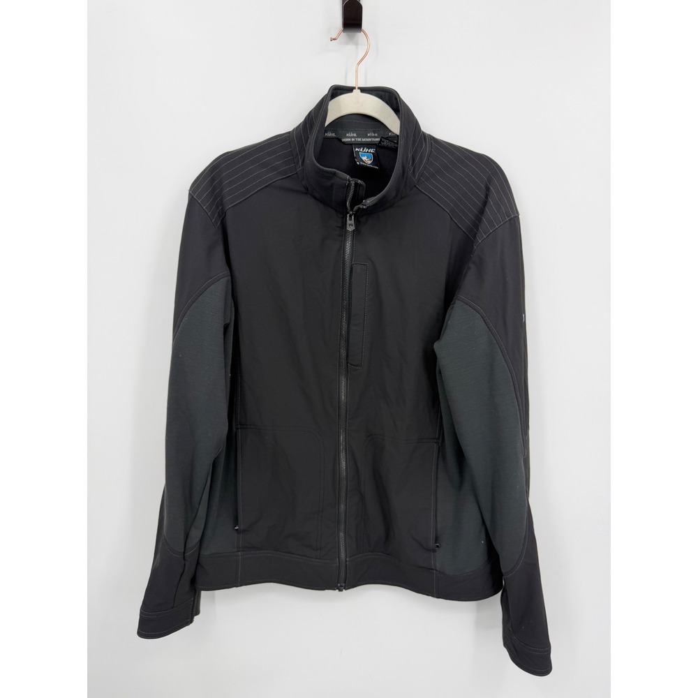 KUHL Dfynce soft shell moto jacket Full Zip‎ Jacket Mens Large Black Technical